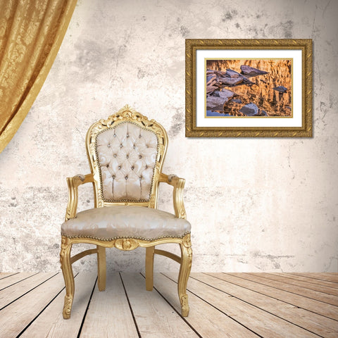 Pool-Colorado River-Moab-Utah Gold Ornate Wood Framed Art Print with Double Matting by Ford, John