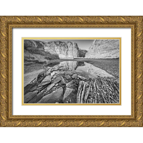 Pool-Colorado River-Moab-Utah Gold Ornate Wood Framed Art Print with Double Matting by Ford, John