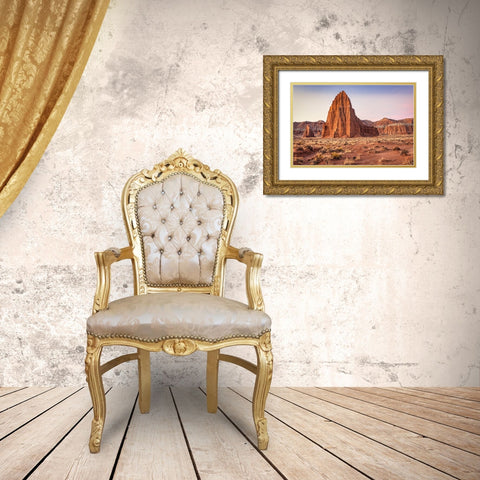 Temple of the Sun-Capitol Reef-Utah Gold Ornate Wood Framed Art Print with Double Matting by Ford, John