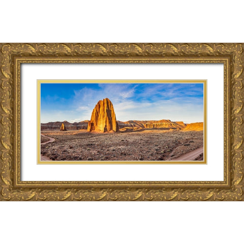 Temple of the Sun-Capitol Reef-Utah Gold Ornate Wood Framed Art Print with Double Matting by Ford, John