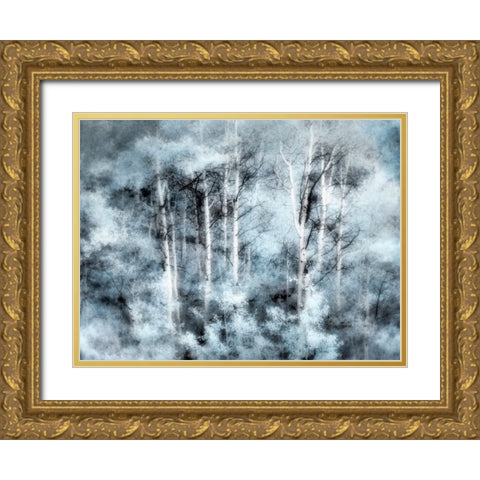 USA-Utah-Aspen Grove in infrared of the Logan Pass area Gold Ornate Wood Framed Art Print with Double Matting by Eggers, Terry