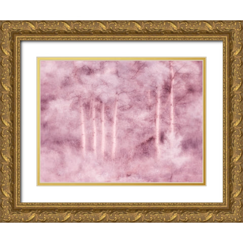 USA-Utah-Aspen Grove in infrared of the Logan Pass area Gold Ornate Wood Framed Art Print with Double Matting by Eggers, Terry