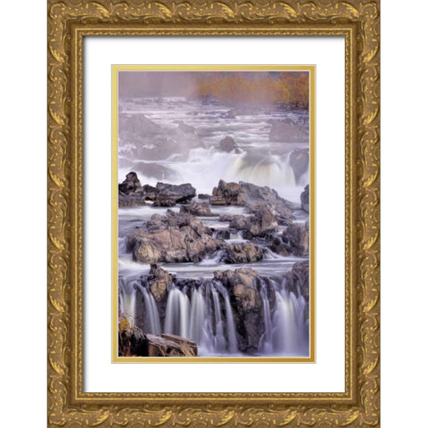 Virginia, McLean Stream in Great Falls SP Gold Ornate Wood Framed Art Print with Double Matting by OBrien, Jay