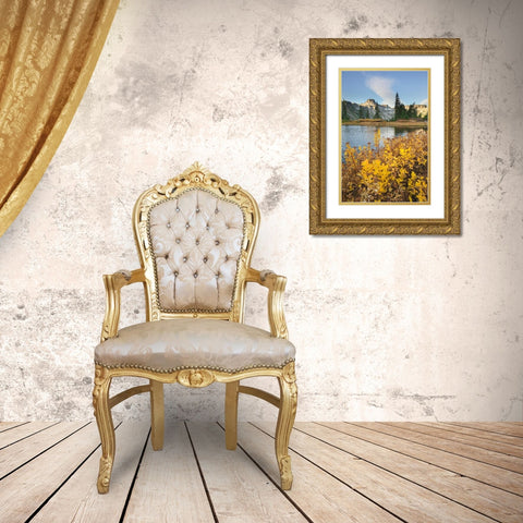 Heather Meadows in autumn Table Mountain is in the distance  Gold Ornate Wood Framed Art Print with Double Matting by Majchrowicz, Alan