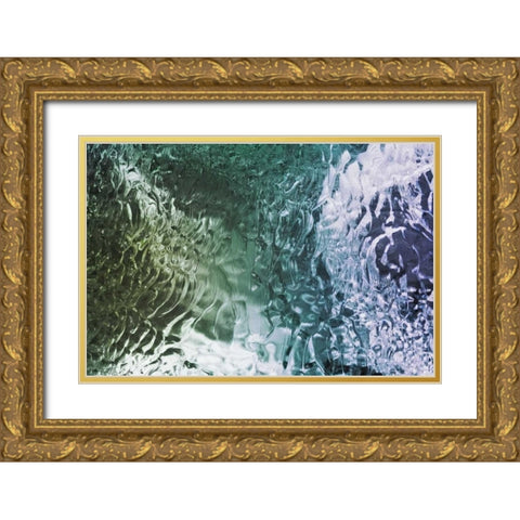 South Georgia Island Ice patterns Gold Ornate Wood Framed Art Print with Double Matting by Paulson, Don