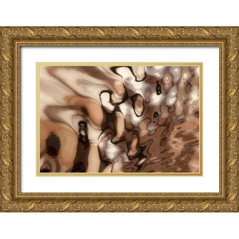 Utah, Glen Canyon NRA Boat wake patterns Gold Ornate Wood Framed Art Print with Double Matting by Paulson, Don