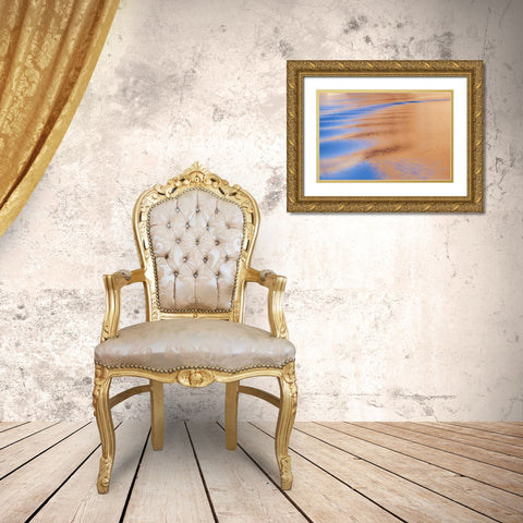 Utah, Glen Canyon NRA Boat wake patterns Gold Ornate Wood Framed Art Print with Double Matting by Paulson, Don