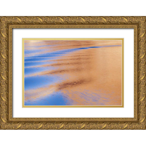 Utah, Glen Canyon NRA Boat wake patterns Gold Ornate Wood Framed Art Print with Double Matting by Paulson, Don