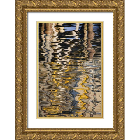 USA, Alaska, Ketchikan Reflections in water Gold Ornate Wood Framed Art Print with Double Matting by Paulson, Don