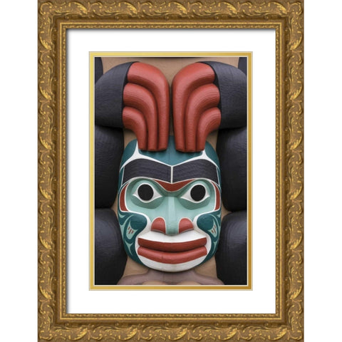 USA, Washington State, Jamestown Totem art PR Gold Ornate Wood Framed Art Print with Double Matting by Paulson, Don