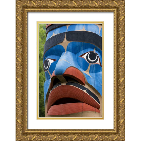 USA, Washington State, Jamestown Totem art PR Gold Ornate Wood Framed Art Print with Double Matting by Paulson, Don