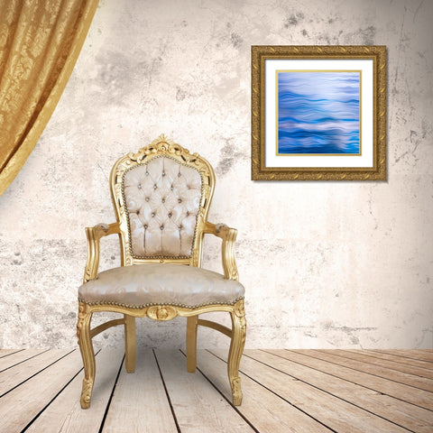 Washington State-Seabeck Water wave abstract  Gold Ornate Wood Framed Art Print with Double Matting by Jaynes Gallery