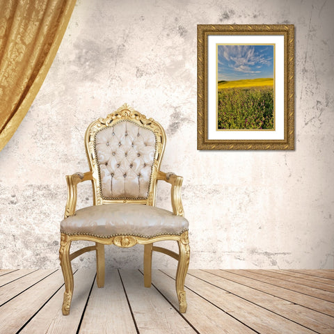 USA- Washington State- Palouse Gold Ornate Wood Framed Art Print with Double Matting by Gulin, Darrell