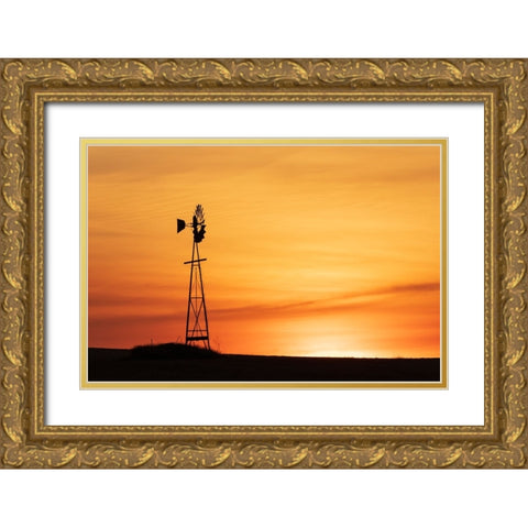 USA- Washington State- Whitman County- Palouse Gold Ornate Wood Framed Art Print with Double Matting by Wilson, Emily M.