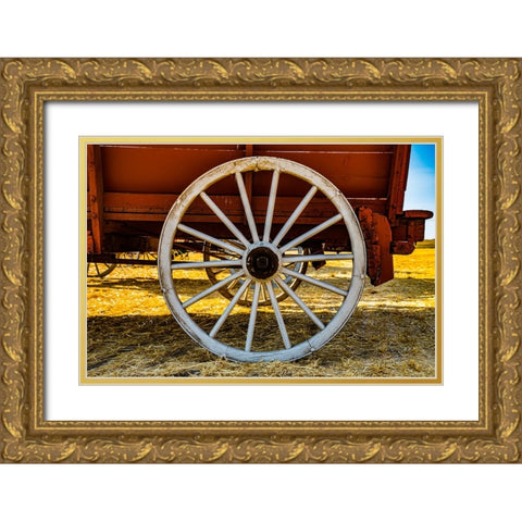 USA- Washington State- Whitman County- Palouse. Gold Ornate Wood Framed Art Print with Double Matting by Wilson, Emily M.
