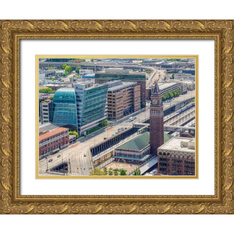WA-Seattle-King Street Station Gold Ornate Wood Framed Art Print with Double Matting by Wild, Jamie and Judy