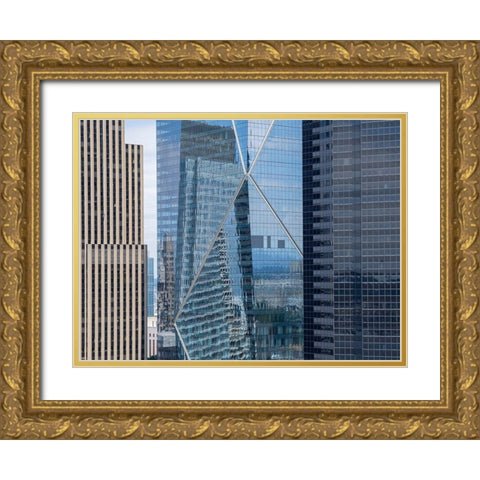 WA-Seattle-F5 Tower reflections Gold Ornate Wood Framed Art Print with Double Matting by Wild, Jamie and Judy