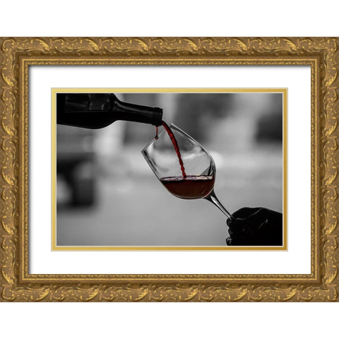 Washington State-Woodinville Barrage Cellars Gold Ornate Wood Framed Art Print with Double Matting by Duval, Richard