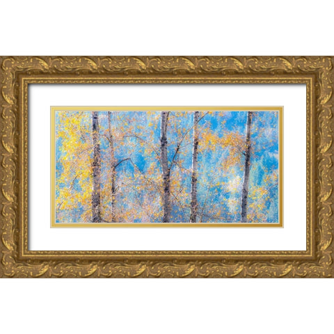 Washington State-Preston with Cottonwood trees springtime leafing out Gold Ornate Wood Framed Art Print with Double Matting by Gulin, Sylvia