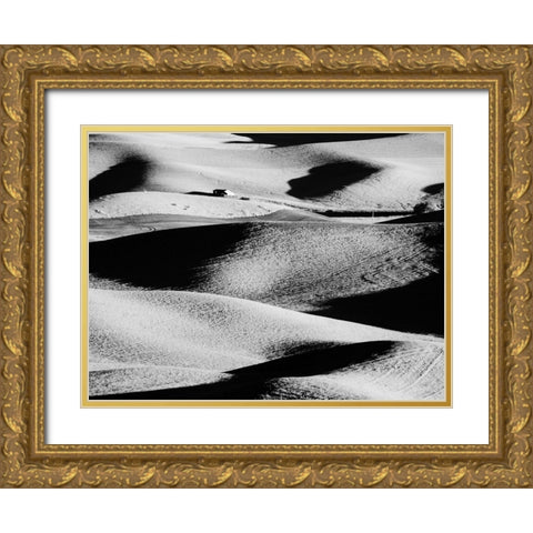 USA-Washington State-Palouse region-Rolling hills at Sunset Gold Ornate Wood Framed Art Print with Double Matting by Eggers, Terry