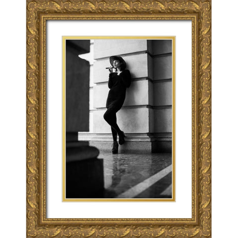 Untitled Gold Ornate Wood Framed Art Print with Double Matting by Kostadinov, Bobby