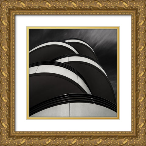 Cascade Balcony Gold Ornate Wood Framed Art Print with Double Matting by Claes, Gilbert