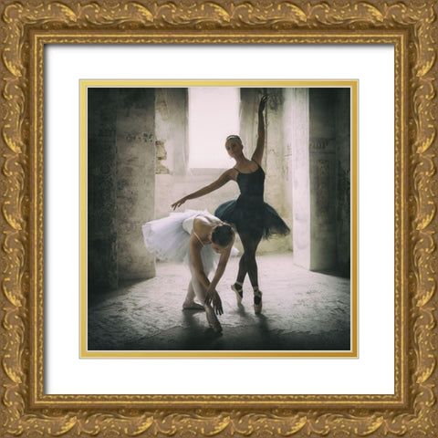 The  Subtle Bow Gold Ornate Wood Framed Art Print with Double Matting by Schleicher-Schwarz, Roswitha