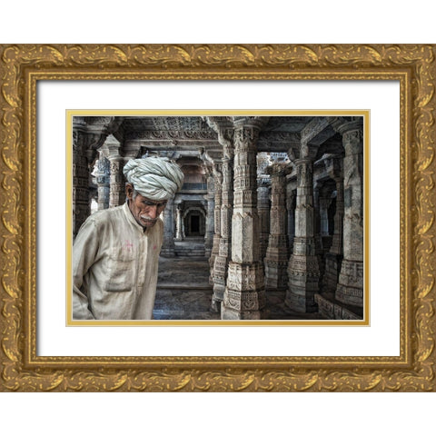 A Place For Meditation Gold Ornate Wood Framed Art Print with Double Matting by Flour, Piet