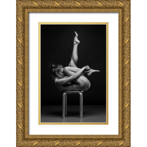Bodyscape Gold Ornate Wood Framed Art Print with Double Matting by Belovodchenko, Anton