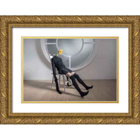 When You Say Nothing At All Gold Ornate Wood Framed Art Print with Double Matting by Hardibudi