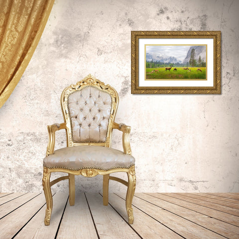A Feeling Of Ancient Time Gold Ornate Wood Framed Art Print with Double Matting by Mao, Dianne