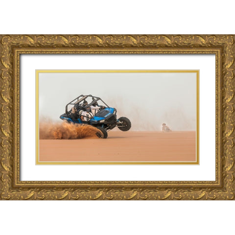 Drifting Gold Ornate Wood Framed Art Print with Double Matting by Al Adwan, Rami