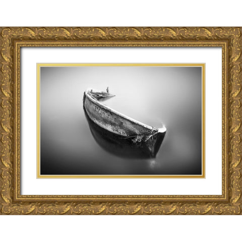 Solitude Gold Ornate Wood Framed Art Print with Double Matting by Valdivieso, Miguel