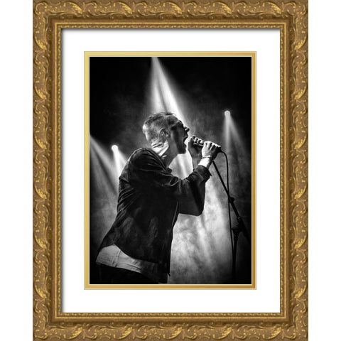 Shout In The Light Gold Ornate Wood Framed Art Print with Double Matting by Samuelsson, Anders