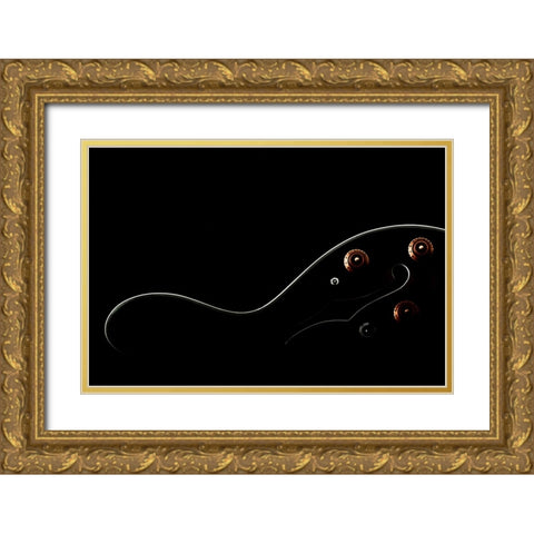 Sensualidad Musical Gold Ornate Wood Framed Art Print with Double Matting by Marfanlo