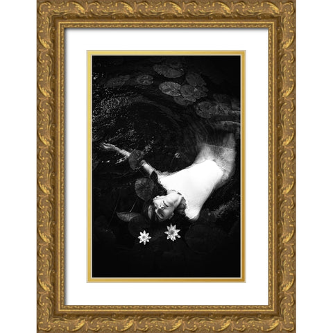 Ophelia Gold Ornate Wood Framed Art Print with Double Matting by Bolgov, Ruslan