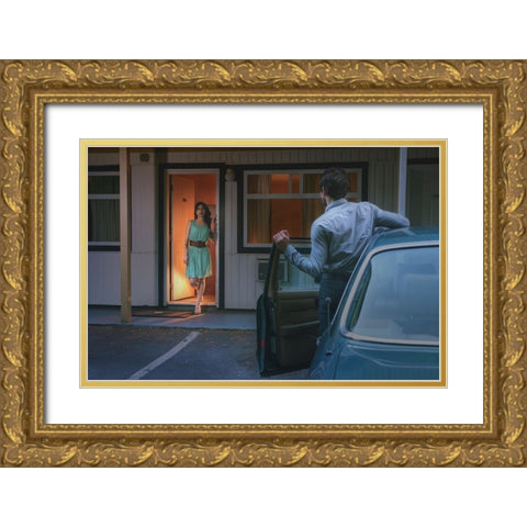 On The Road 7 Gold Ornate Wood Framed Art Print with Double Matting by Tong, Fang
