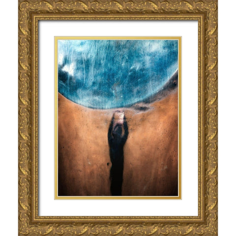 The Offering. Gold Ornate Wood Framed Art Print with Double Matting by Verschelden, Harry