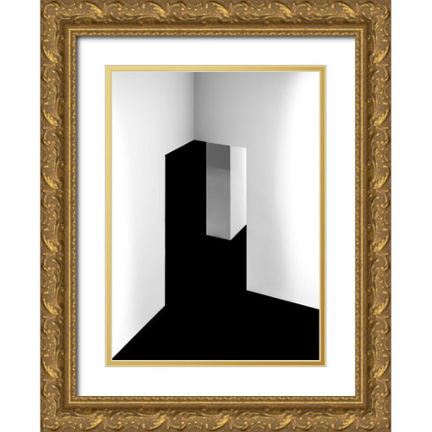 Untitled Gold Ornate Wood Framed Art Print with Double Matting by Schuster, Inge