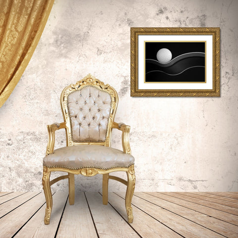 Craters And Curves Gold Ornate Wood Framed Art Print with Double Matting by Hammer, Jacqueline