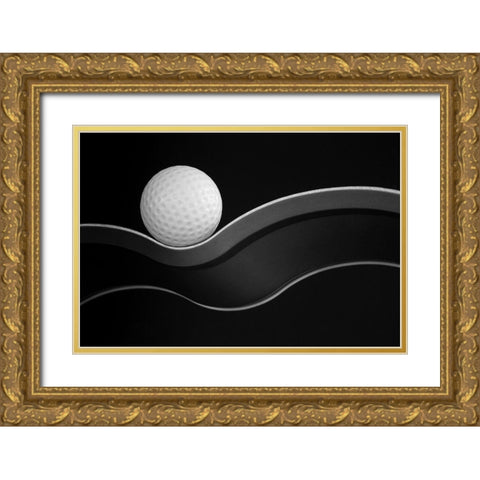 Craters And Curves Gold Ornate Wood Framed Art Print with Double Matting by Hammer, Jacqueline