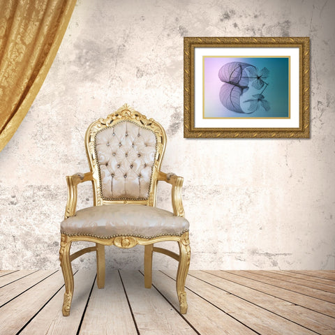 Story Of Leaf And Flower Gold Ornate Wood Framed Art Print with Double Matting by Kowatari, Shihya