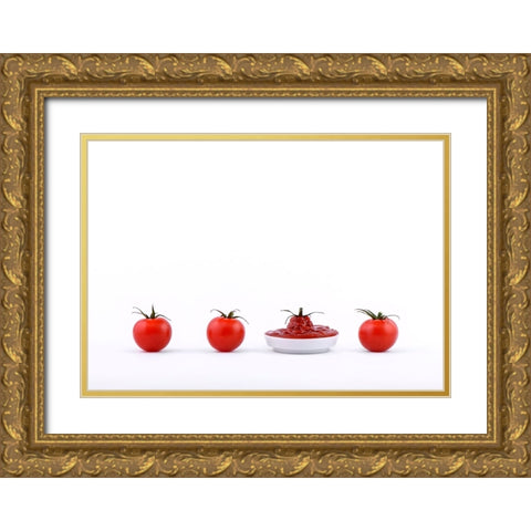 Product Gold Ornate Wood Framed Art Print with Double Matting by Csontos, Stefan