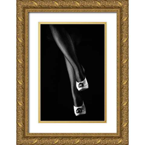 Feminility Gold Ornate Wood Framed Art Print with Double Matting by Ianeva, Aida