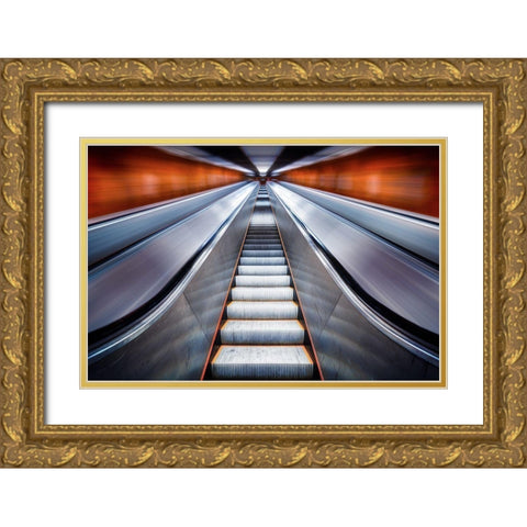 Pushing The Limits Gold Ornate Wood Framed Art Print with Double Matting by Pk, Kay