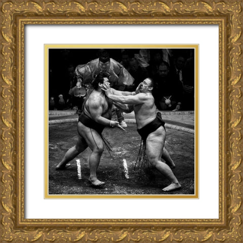 Dont Touch My Face! Gold Ornate Wood Framed Art Print with Double Matting by Song, Gunarto