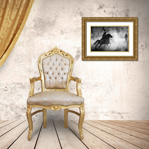 Lunge Gold Ornate Wood Framed Art Print with Double Matting by Momeni, Mohammadreza