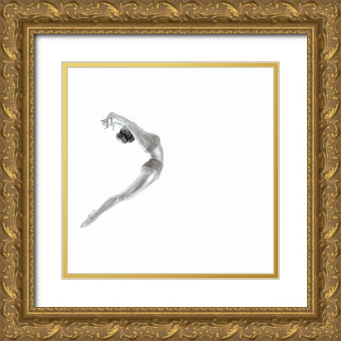 Flight - Gymnastics Series Gold Ornate Wood Framed Art Print with Double Matting by Ashton-Jones, Howard