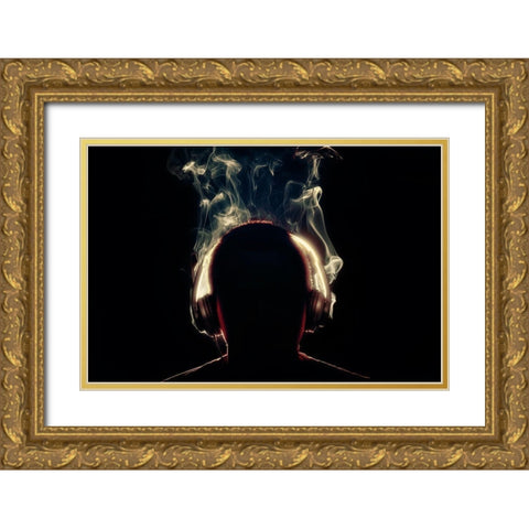 At Maximum Volume Gold Ornate Wood Framed Art Print with Double Matting by Ianeva, Aida