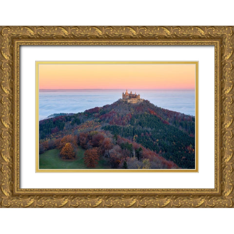 Autumn Fairytale Gold Ornate Wood Framed Art Print with Double Matting by Gastager, Daniel